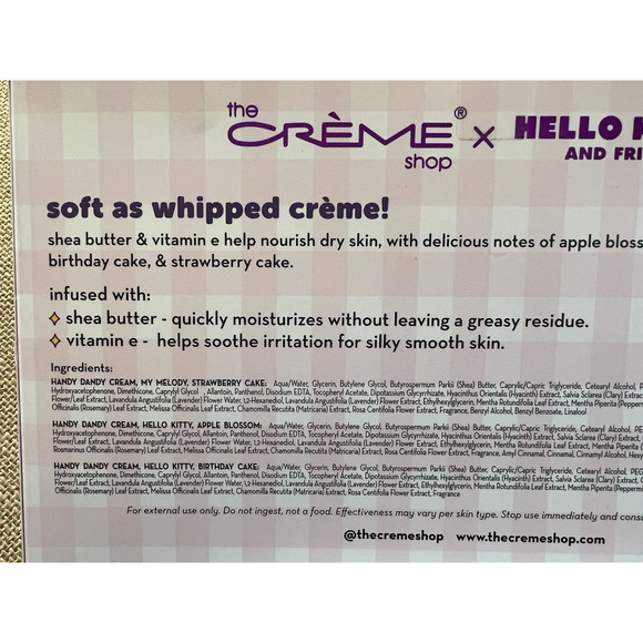 HELLO KITTY & Friends The Creme Shop - Dry Skin Repair Hand Creme Trio - NEW! - Picture 9 of 10
